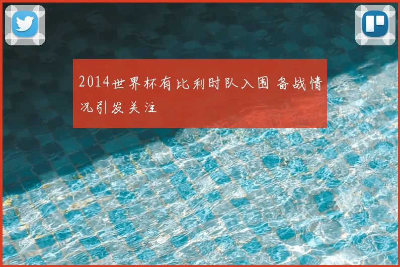 2014世界杯有比利时队入围 备战情况引发关注